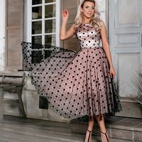 Джейн (FL)Коктейльное платье из атласного верха и фатиновой юбки