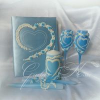 Набор свадебных аксессуаров "Голубая мечта"