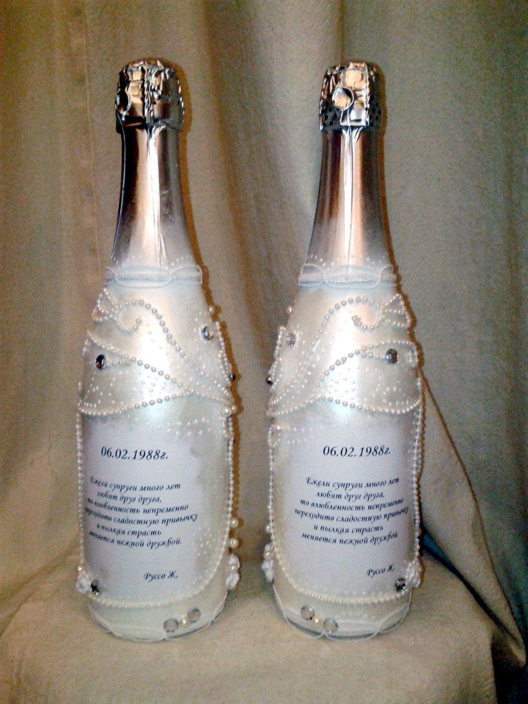 оформление свадебных бутылок - фото 5484243 Студия декора и подарка "Кадо"