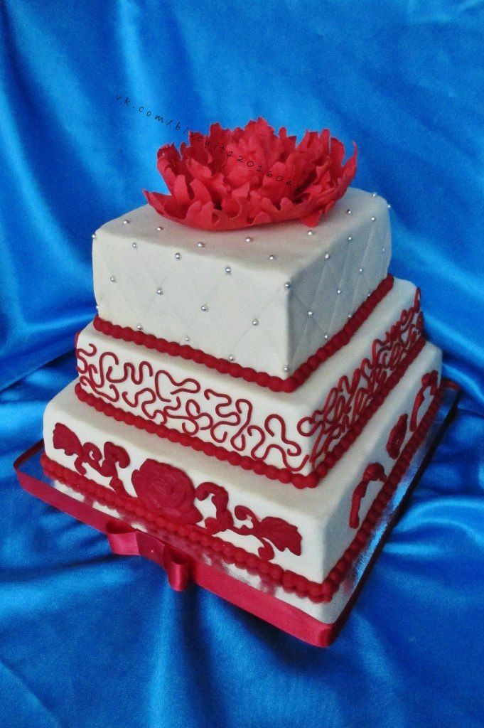 Фото 5697481 в коллекции Мои работы - Свадебные торты - Бисквит - Домашние торты, капкейки, пряники