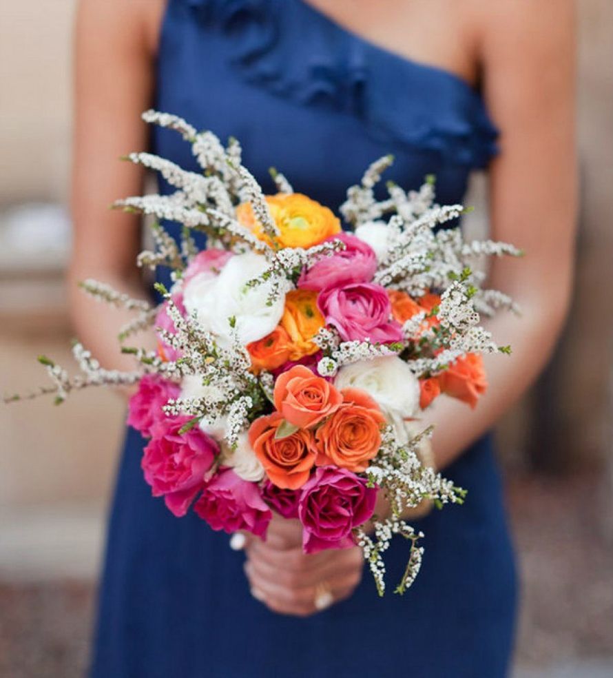 Фото 6373385 в коллекции Свадебные букеты из живых цветов. Цвет: Яркие акценты - Свадебные Брошь букеты от Наталии Скворцовой