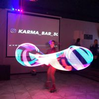Уникальное шоу на роликовых коньках со световыми обручами