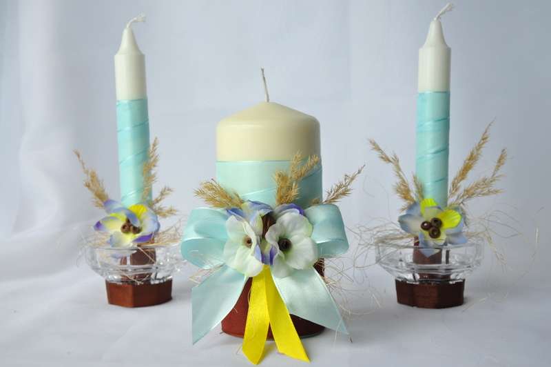 комплект свадебных свечей для тематической свадьбы - фото 1723493 Свадебный дизайнер Светлана Грачева