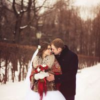 свадьба зимой, зимняя свадьба, свадьба в русско-народном стиле
