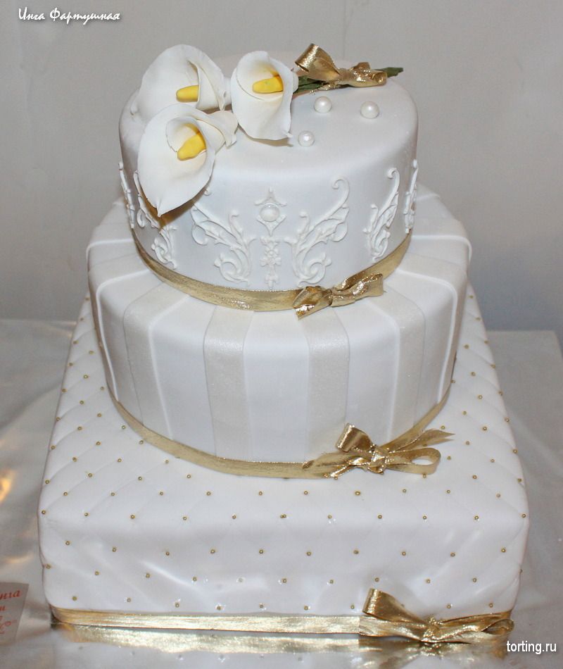 Фото 7634460 в коллекции Мои торты - Свадебные торты от мастерской Инги Фартушной