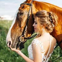 свадебная съемка с лошадьми