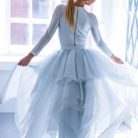 Свадебное платье из воздушной шёлковой органзы