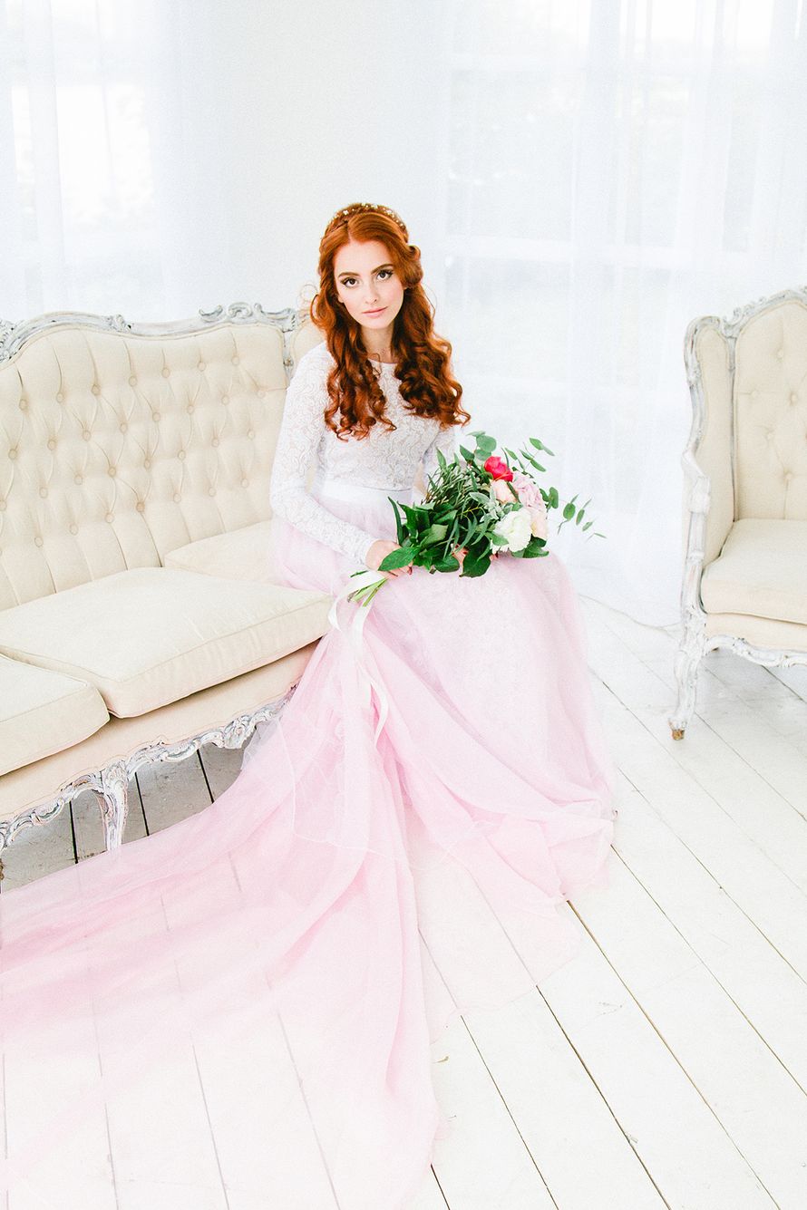 Свадебное платье "Розовая нимфа"