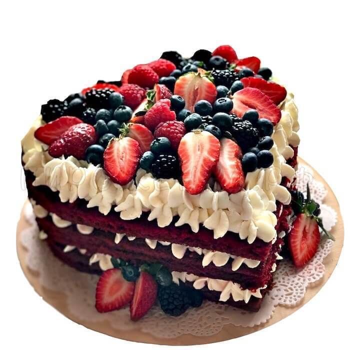 Торт "Открытый с ягодами"