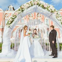 выездная регистрация,Петровский Путевой Дворец,свадьба,оформление,флористическое оформление,оформление регистрации, арка