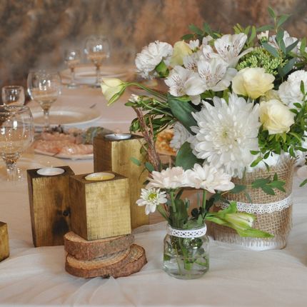 Аренда декора для столов гостей в стиле "Рустик"