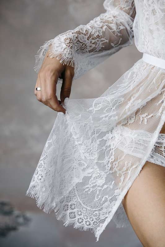 Bride white negligee - фото 11495798 Neglige dress мастерская будуарных платьев