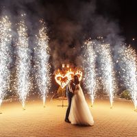 Огненные сердца и холодная пиротехника на свадьбу