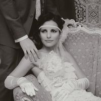 Прическа и макияж невесты в стиле 30х годов по мотивам кинофильма Великий Гетсби.  