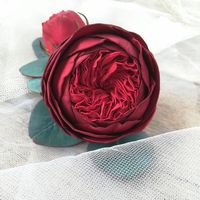 Гребень с пионовидной розой и эвкалиптом