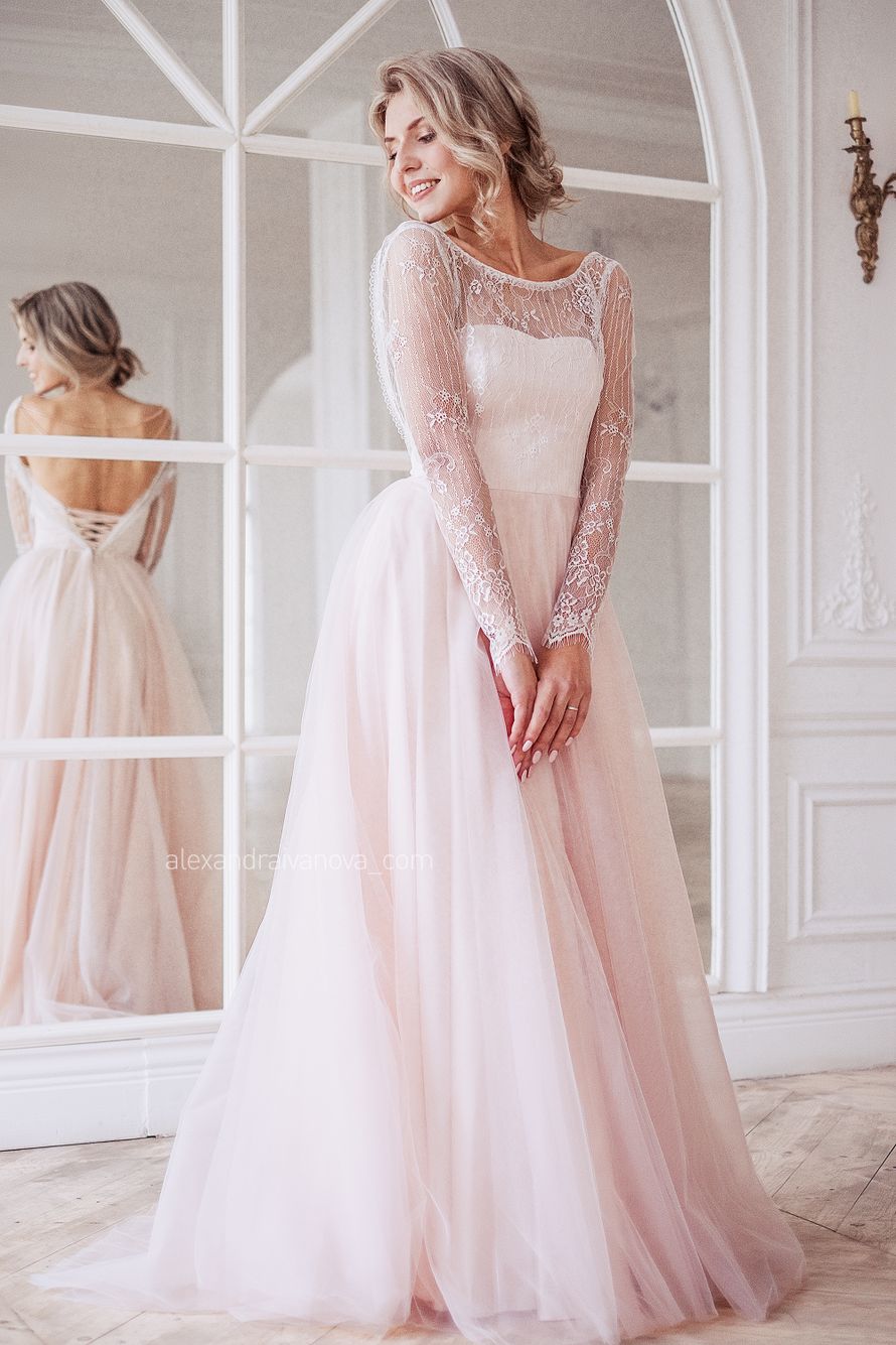 Свадебное платье "Розовый закат"