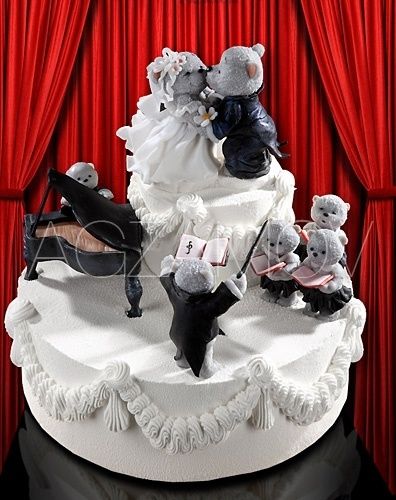 Торт "Свадебные мишки с роялем", цена за 1 кг