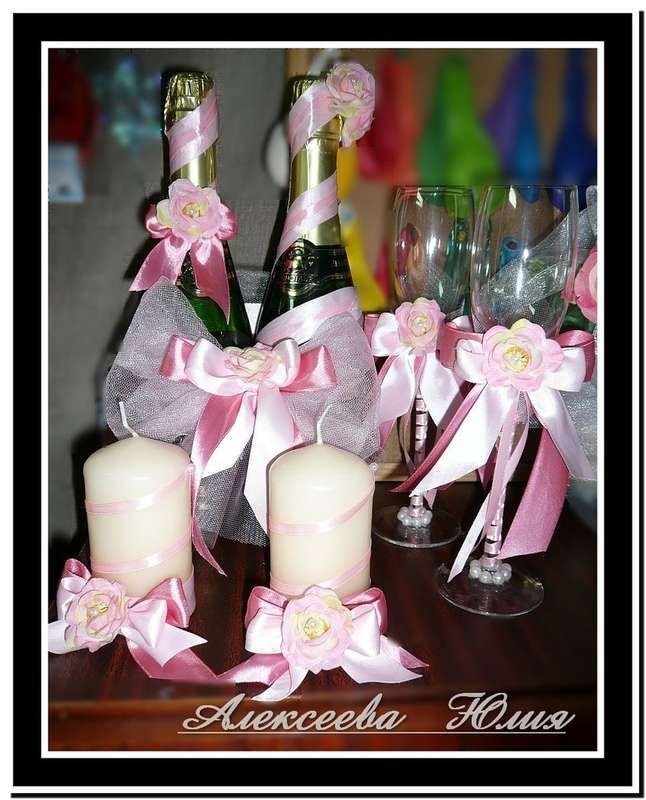 Розовый набор - фото 517532 Свадебные аксессуары by Alekseeva Julya