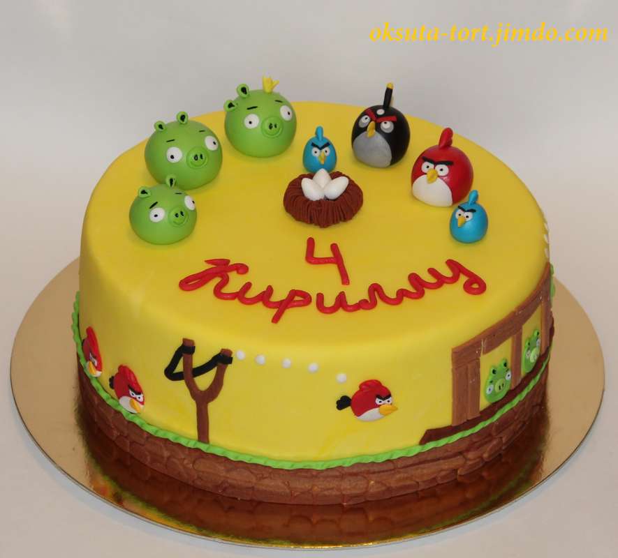 Торт "Энгри Бёрдс", Рыжик, 2,8кг - фото 1694049 Oksuta-tort - свадебные торты