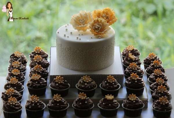 Фото 6672338 в коллекции Мои свадебные торты - Студия торта "Сахарная пудра"
