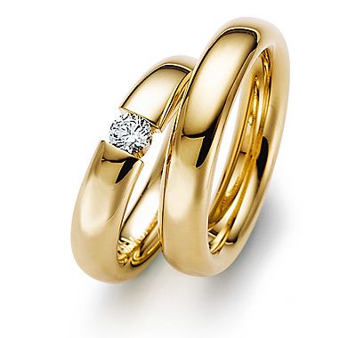 Обручальное кольцо с бриллиантом W0060