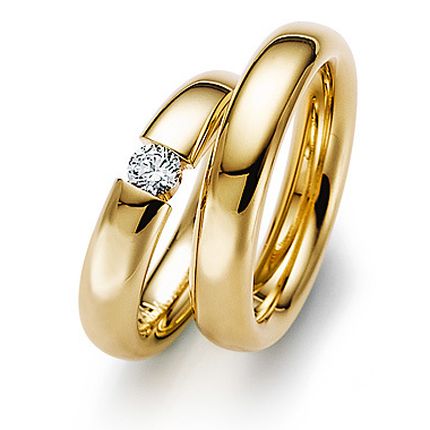 Обручальное кольцо с бриллиантом W0060
