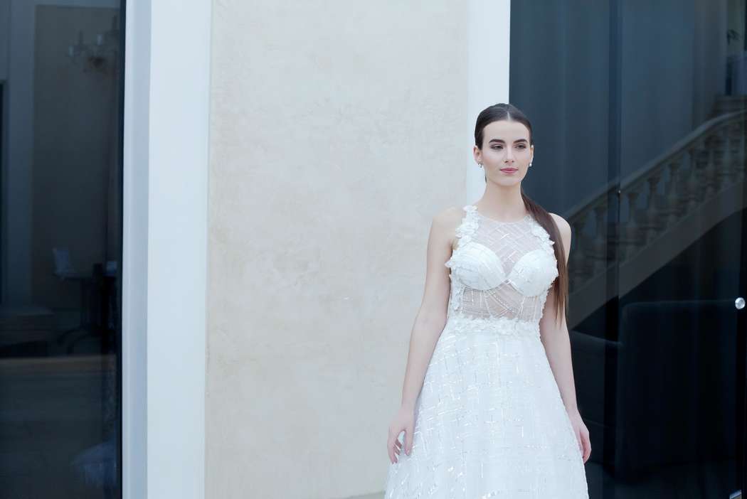 Паола - свадебное платье с прозрачным верхом - фото 17895820 NinellStyle - свадебные платья