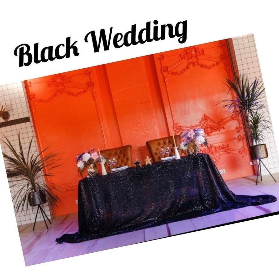 Оформление зала - "Black wedding"