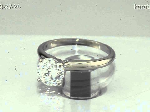 Золотое кольцо с бриллиантом 1.26 карат