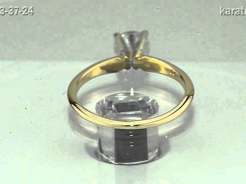 Золотое кольцо с бриллиантом 0.64 карат