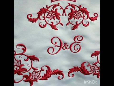 Видеообзор рушника "Вензеля" в красном цвете