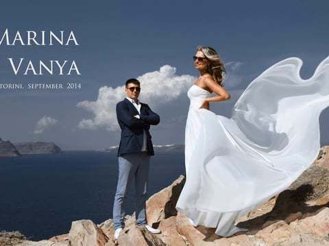 Love on Santorini. Wedding.